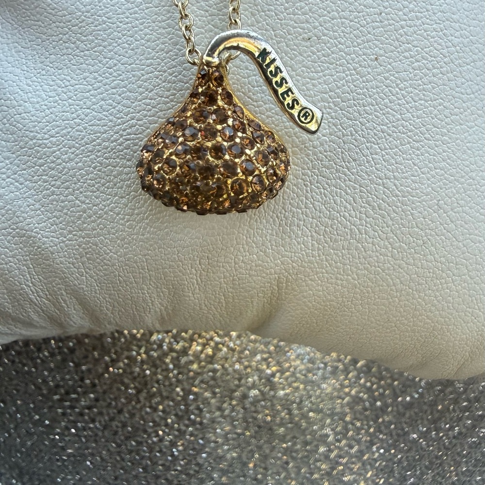 Gold Hershey's Kiss Pendant Necklace